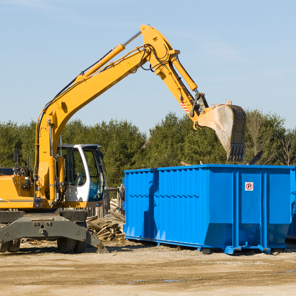 can i choose the location where the residential dumpster will be placed in Hartland MI